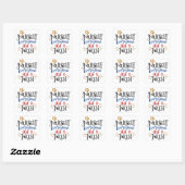 Kleurrijk script Wees jezelf Inspirerend citaat Vierkante Sticker (Vel)