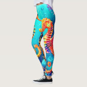 Kleurrijk Seahorse Pair Design Leggings (Links)