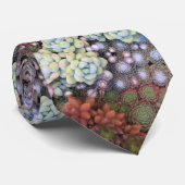 Kleurrijk sedum en sempervivum Succulent Stropdas (Opgerold)