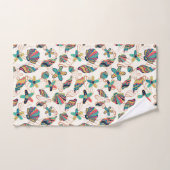 Kleurrijk seizoenspatroon bad handdoek (Handdoek)