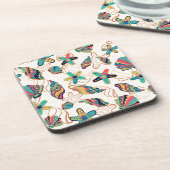 Kleurrijk seizoenspatroon bier onderzetter (Linkerzijde)