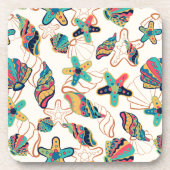 Kleurrijk seizoenspatroon bier onderzetter (Voorkant)