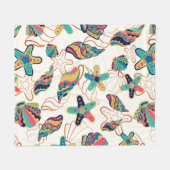 Kleurrijk seizoenspatroon fleece deken (Voorkant (Horizontaal))