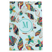 Kleurrijk seizoenspatroon medium cadeauzakje (Achterkant)