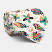 Kleurrijk seizoenspatroon stropdas (Opgerold)