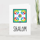 Kleurrijk Shalom wenskaart Kaart (Voorkant)