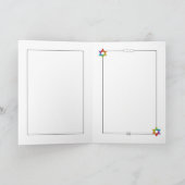 Kleurrijk Shalom wenskaart Kaart (Binnen)