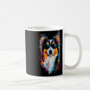 Kleurrijk Shetland Sheepdog Gezicht Schattige Pupp Koffiemok