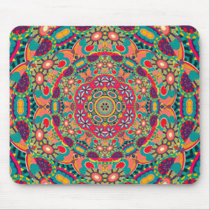 Kleurrijk Sierlijk Kaleidoscoop Mandala Patroon Muismat