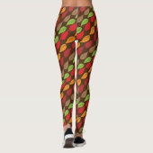 Kleurrijk Simpel Herfstblad Patroon Leggings (Achterkant)