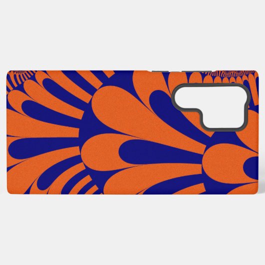 Kleurrijk Sinaasappel en blauw fractal Samsung Galaxy Hoesje (Achterkant horizontaal)