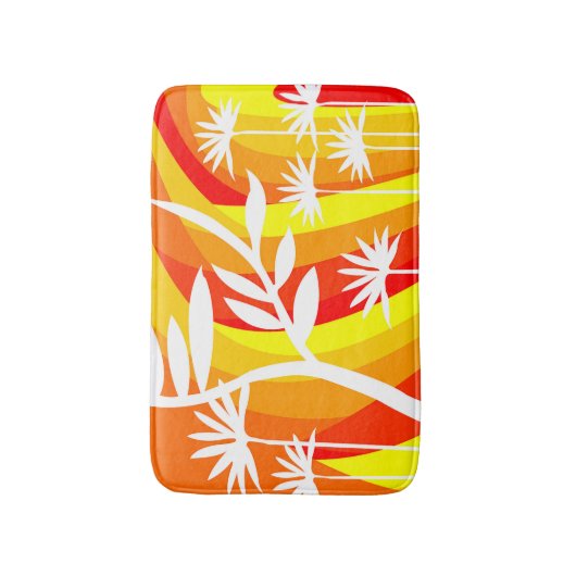 Kleurrijk Sinaasappel en geel Badmat (Voorkant Verticaal)