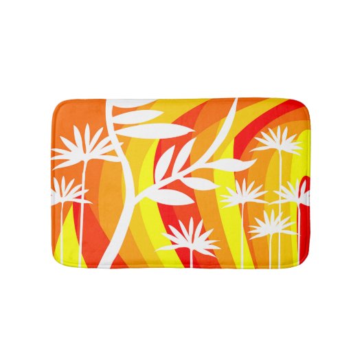 Kleurrijk Sinaasappel en geel Badmat (Voorkant)