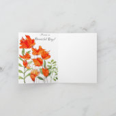 Kleurrijk Sinaasappel en rode papavers Kaart (Binnen)