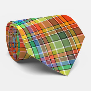 Kleurrijk Sinaasappel Plaid Geïnspireerd door Red Stropdas