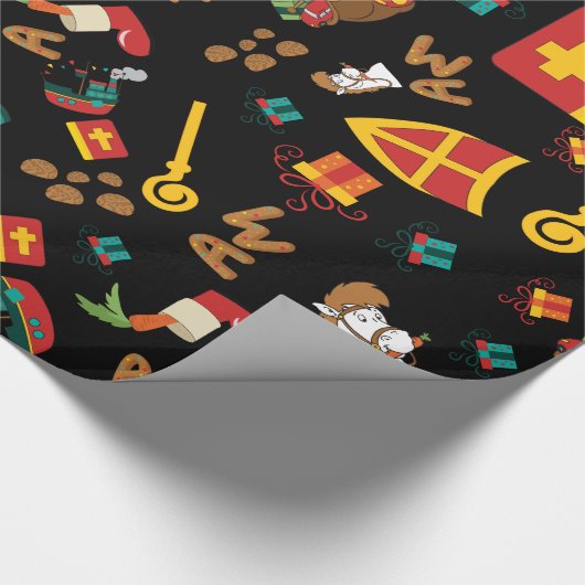 Kleurrijk Sinterklaas pakjes papier (Hoek)