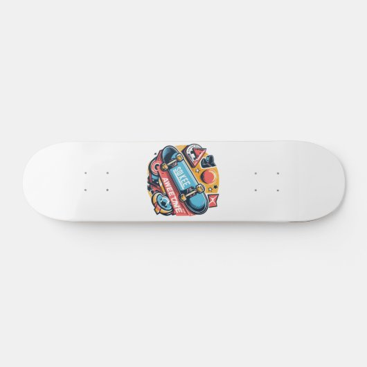 Kleurrijk Skateboard Sokee Aweetime Skateboard (Horizontaal)