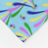 Kleurrijk sliertenpatroon fleece deken (Hoek)