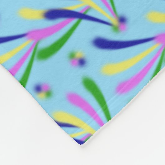 Kleurrijk sliertenpatroon fleece deken (Hoek)