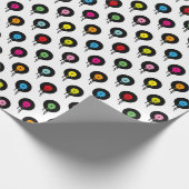 Kleurrijk smeltpatroon met vinylplaat cadeaupapier (Hoek)