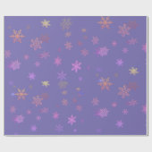 Kleurrijk sneeuwvlok inpakpapier (Vlak)