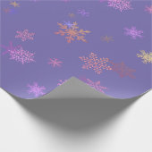 Kleurrijk sneeuwvlok inpakpapier (Hoek)