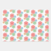 Kleurrijk sneeuwvlok inpakpapier (Voorkant 3)