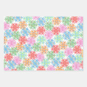 Kleurrijk sneeuwvlok inpakpapier (Voorkant)