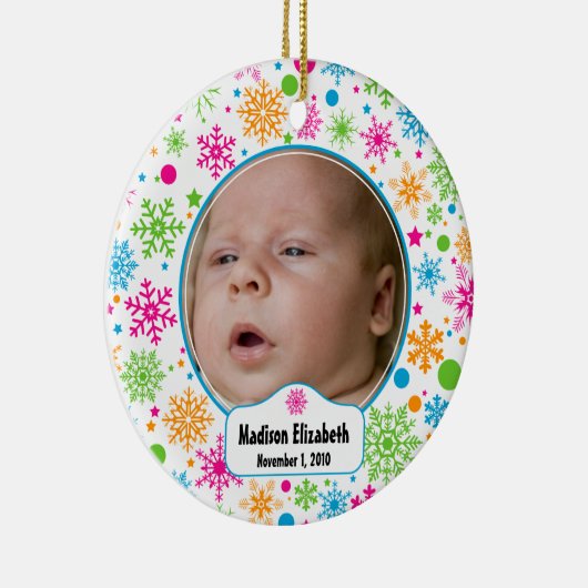 Kleurrijk sneeuwvlok Ornament (Rechts)