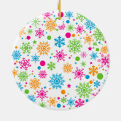 Kleurrijk sneeuwvlok Ornament (Achterkant)