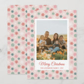 Kleurrijk sneeuwvlokpatroon – winter kerst feestdagenkaart (Voorkant / Achterkant)