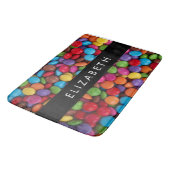 Kleurrijk Snoep, Buttonnen van Snoepjes, zoet, Jou Badmat (Gekanteld)