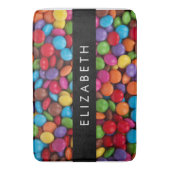 Kleurrijk Snoep, Buttonnen van Snoepjes, zoet, Jou Badmat (Voorkant Verticaal)