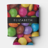 Kleurrijk Snoep, Buttonnen van Snoepjes, zoet, Jou Blikjeskoeler (Achterkant)