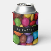 Kleurrijk Snoep, Buttonnen van Snoepjes, zoet, Jou Blikjeskoeler (Blikje Achterkant)