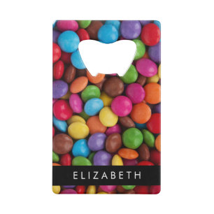 Kleurrijk Snoep, Buttonnen van Snoepjes, zoet, Jou Creditkaart Flessenopener