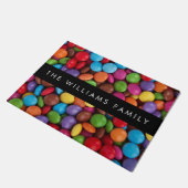 Kleurrijk Snoep, Buttonnen van Snoepjes, zoet, Jou Deurmat (Schuin)