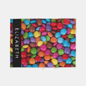 Kleurrijk Snoep, Buttonnen van Snoepjes, zoet, Jou Fleece Deken (Voorkant (Horizontaal))