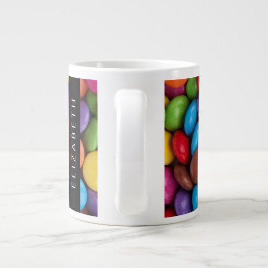 Kleurrijk Snoep, Buttonnen van Snoepjes, zoet, Jou Grote Koffiekop (Achterkant)