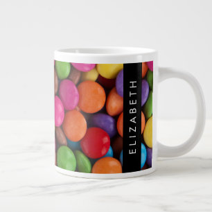 Kleurrijk Snoep, Buttonnen van Snoepjes, zoet, Jou Grote Koffiekop