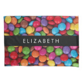 Kleurrijk Snoep, Buttonnen van Snoepjes, zoet, Jou Kussensloop (Voorkant)