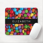 Kleurrijk Snoep, Buttonnen van Snoepjes, zoet, Jou Muismat (Met muis)