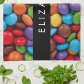 Kleurrijk Snoep, Buttonnen van Snoepjes, zoet, Jou Theedoek (Gevouwen)