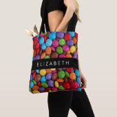 Kleurrijk Snoep, Buttonnen van Snoepjes, zoet, Jou Tote Bag (Dichtbij)