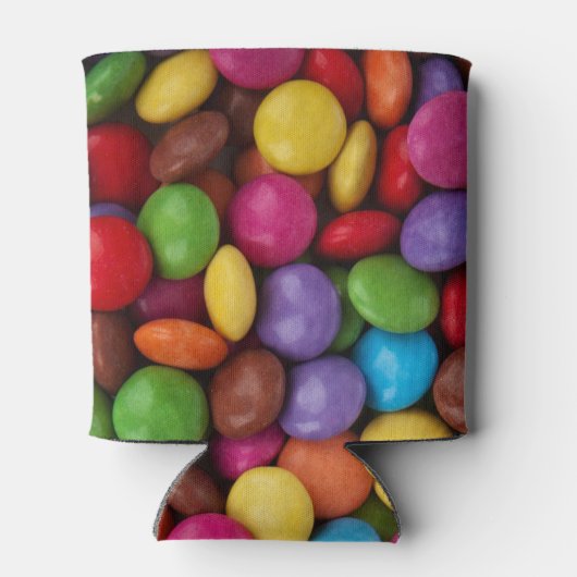 Kleurrijk Snoep, Buttonnen van Snoepjes, zoet, voe Blikjeskoeler (Achterkant)