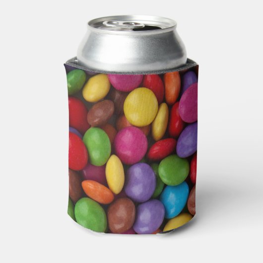 Kleurrijk Snoep, Buttonnen van Snoepjes, zoet, voe Blikjeskoeler (Blikje Achterkant)