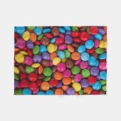 Kleurrijk Snoep, Buttonnen van Snoepjes, zoet, voe Fleece Deken (Voorkant (Horizontaal))