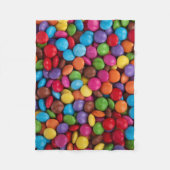 Kleurrijk Snoep, Buttonnen van Snoepjes, zoet, voe Fleece Deken (Voorkant)