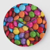 Kleurrijk Snoep, Buttonnen van Snoepjes, zoet, voe Grote Klok (Voorkant)