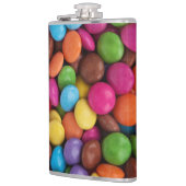 Kleurrijk Snoep, Buttonnen van Snoepjes, zoet, voe Heupfles (Links)